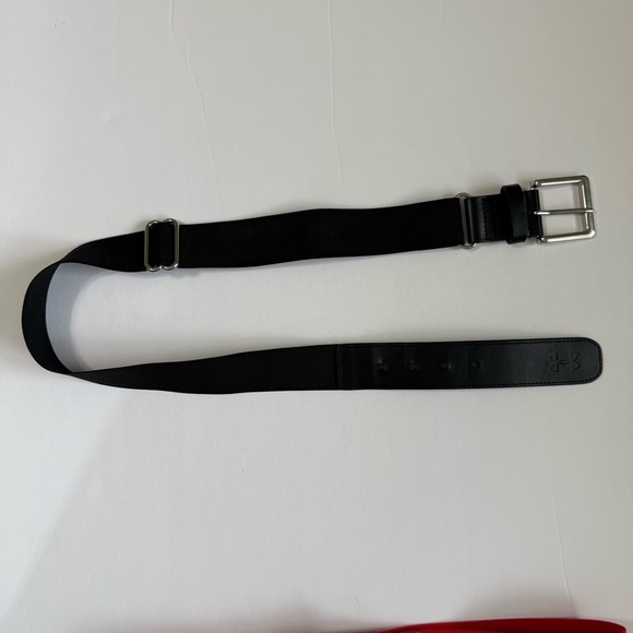 Unisex Under Armour black Leather and elastic baseball belt - Picture 4 of 7